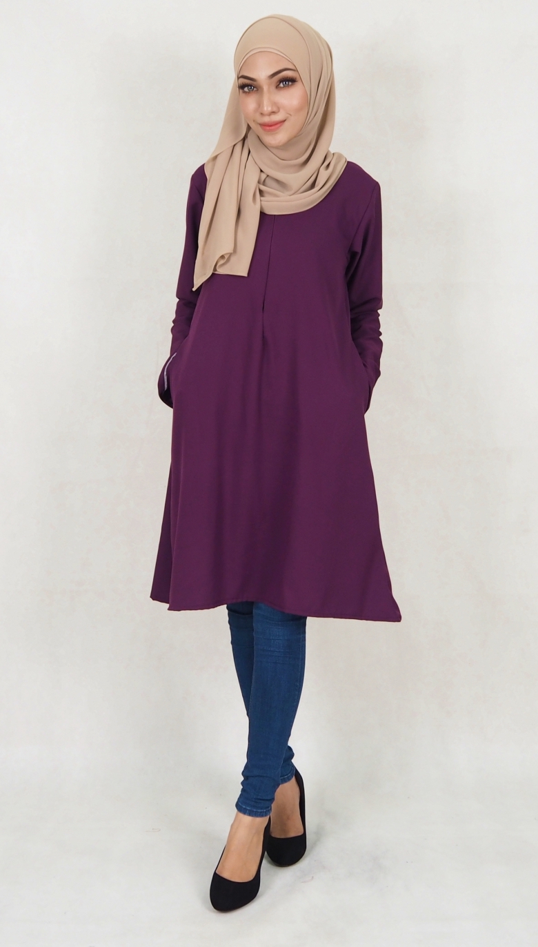 SW5040 Fashion Blouse (Plus Size) Purple