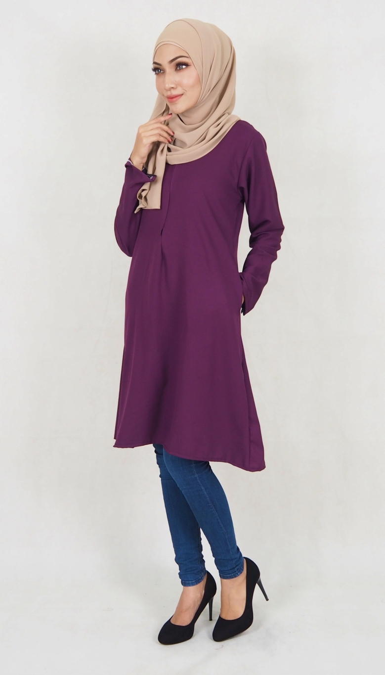 SW5040 Fashion Blouse (Plus Size) Purple