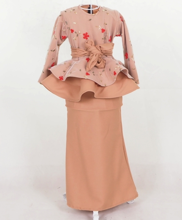 SW5046 Kid's Baju Kurung Dark Brown