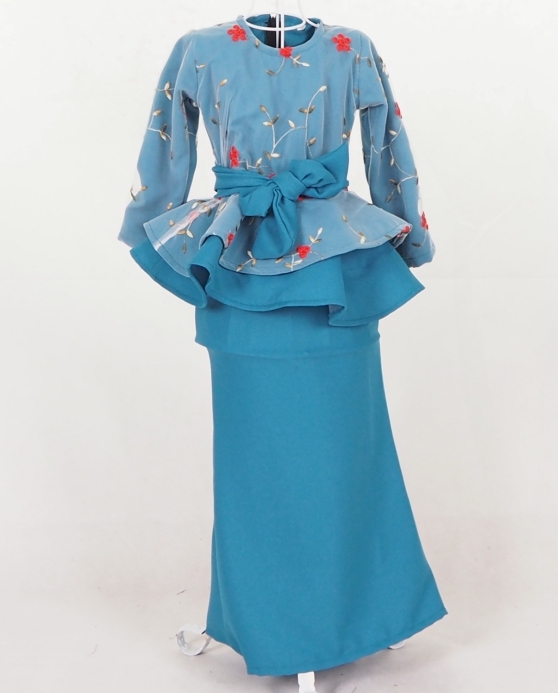 SW5046 Kid's Baju Kurung Dark Green