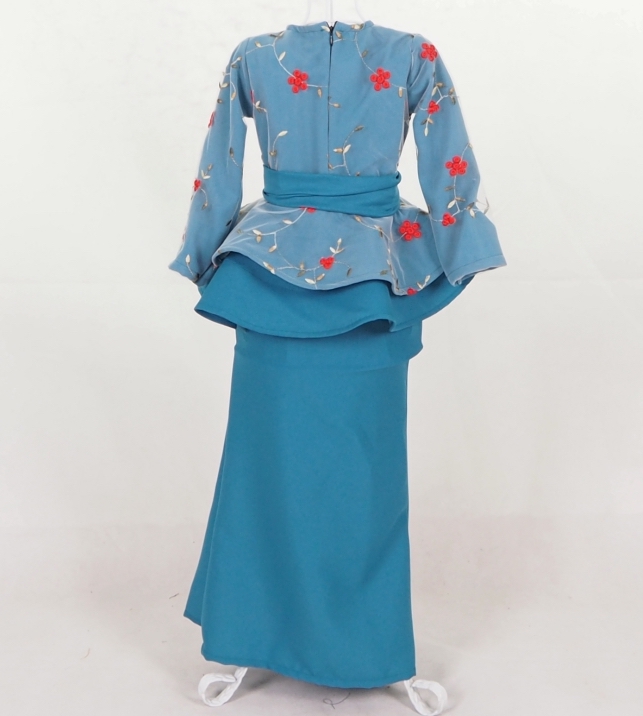 SW5046 Kid's Baju Kurung Dark Green