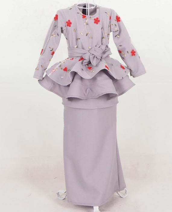 SW5046 Kid's Baju Kurung Grey