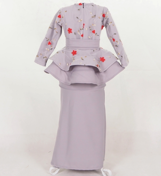 SW5046 Kid's Baju Kurung Grey