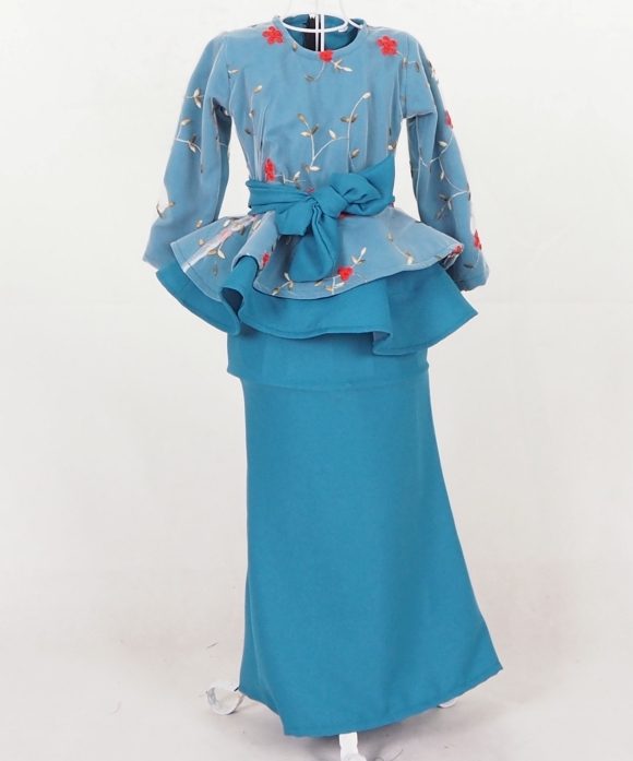 SW5047 Kid's Baju Kurung Dark Green
