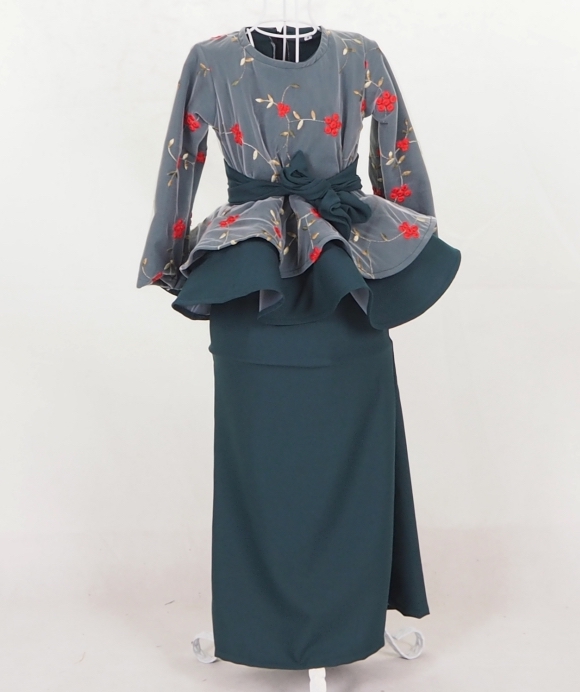 SW5047 Kid's Baju Kurung Emerald Green