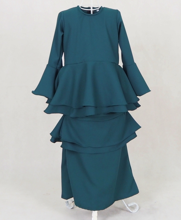 SW5048 Kid's Baju Kurung Emerald Green