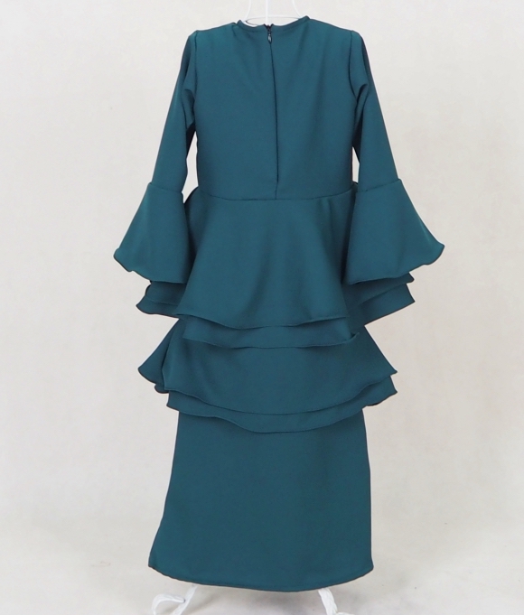SW5048 Kid's Baju Kurung Emerald Green