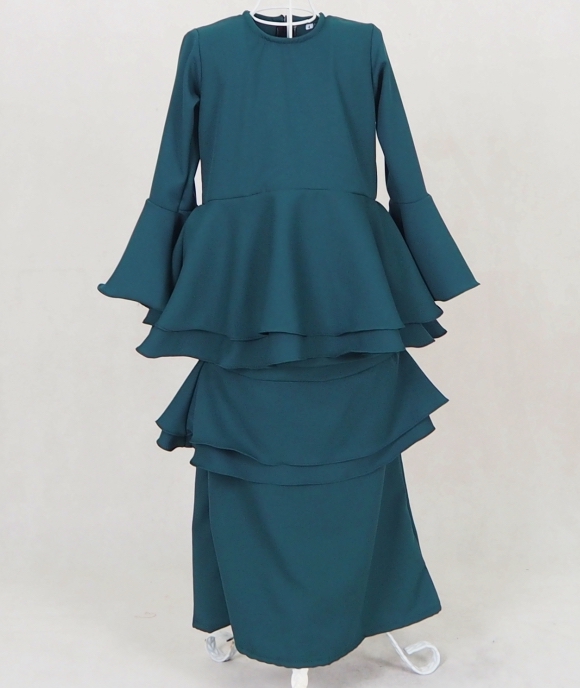 SW5049 Kid's Baju Kurung Emerald Green
