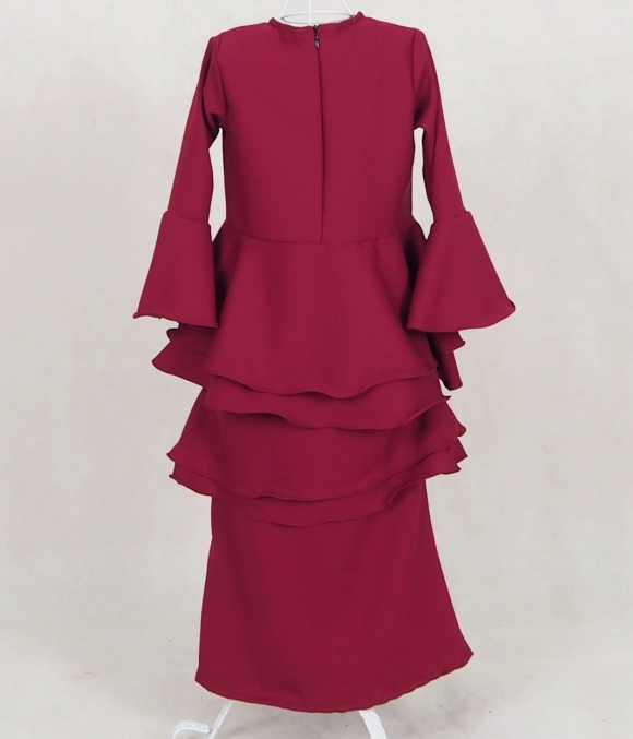 SW5049 Kid's Baju Kurung Maroon
