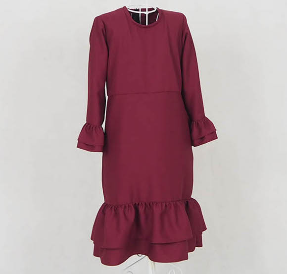 SW5052 Kid's Jubah Maroon