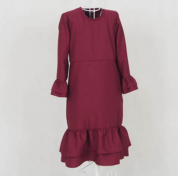 SW5053 Kid's Jubah Maroon