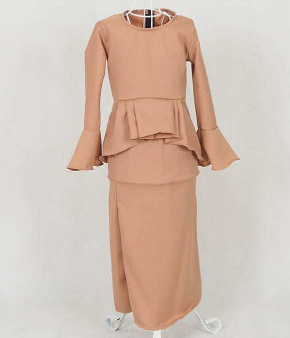 SW5058 Kid's Baju Kurung Dark Brown