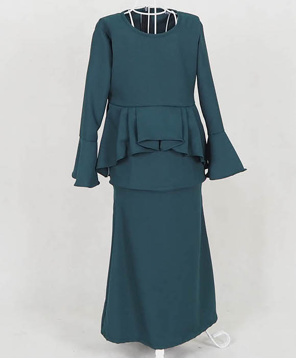 SW5058 Kid's Baju Kurung Emerald Green
