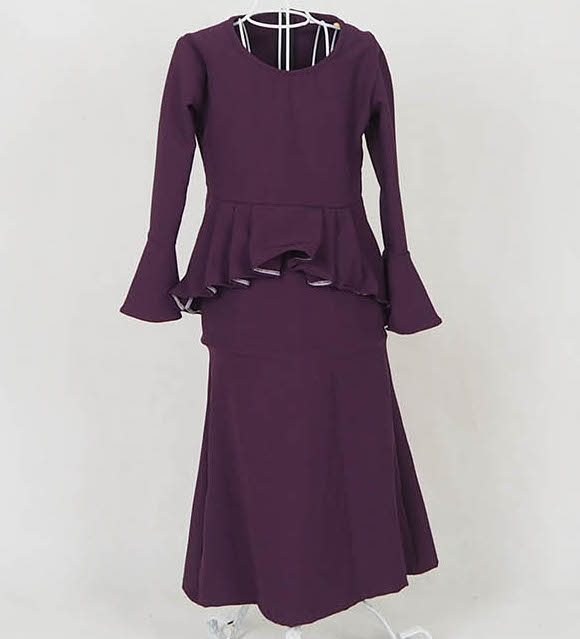 SW5058 Kid's Baju Kurung Purple