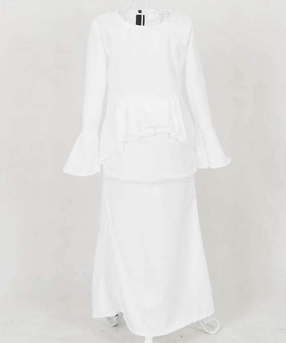 SW5058 Kid's Baju Kurung White