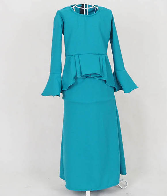 SW5059 Kid's Baju Kurung Dark Green