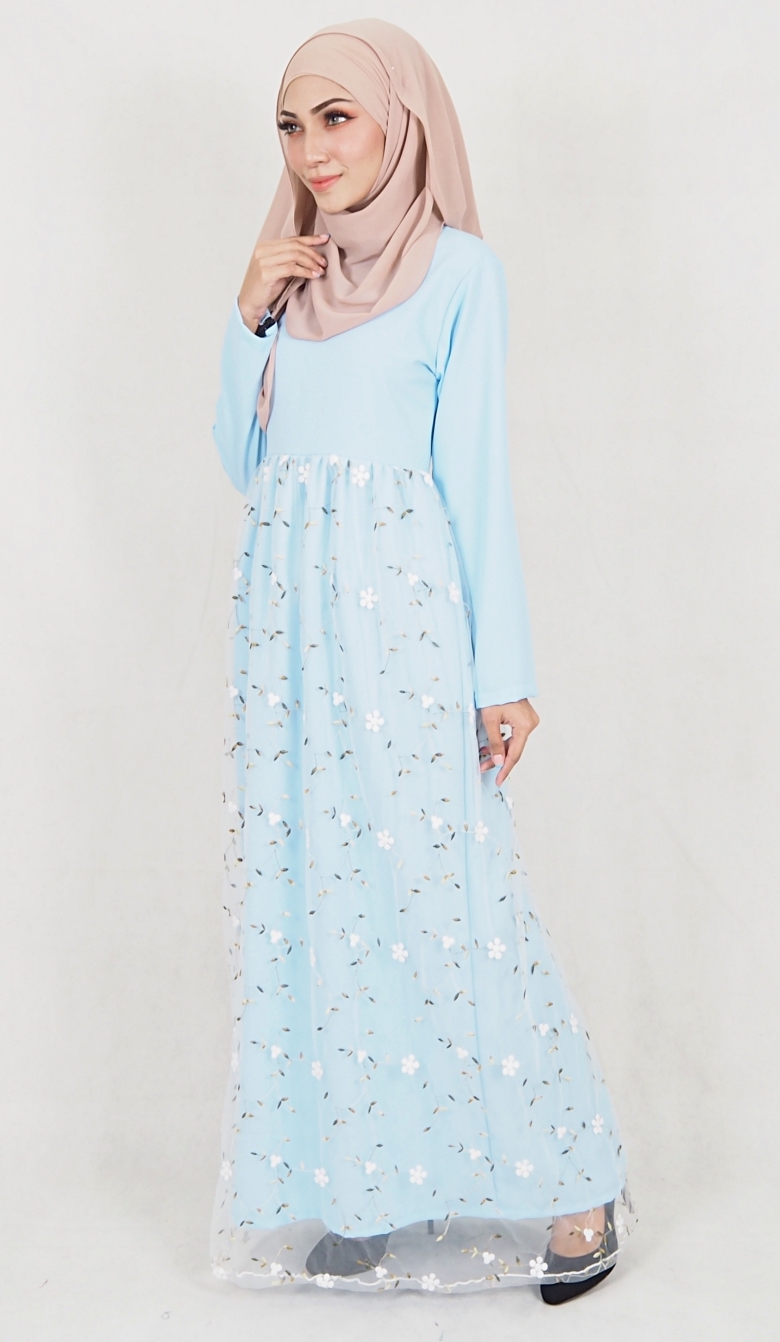 SW5061 Fashion Jubah Light Blue