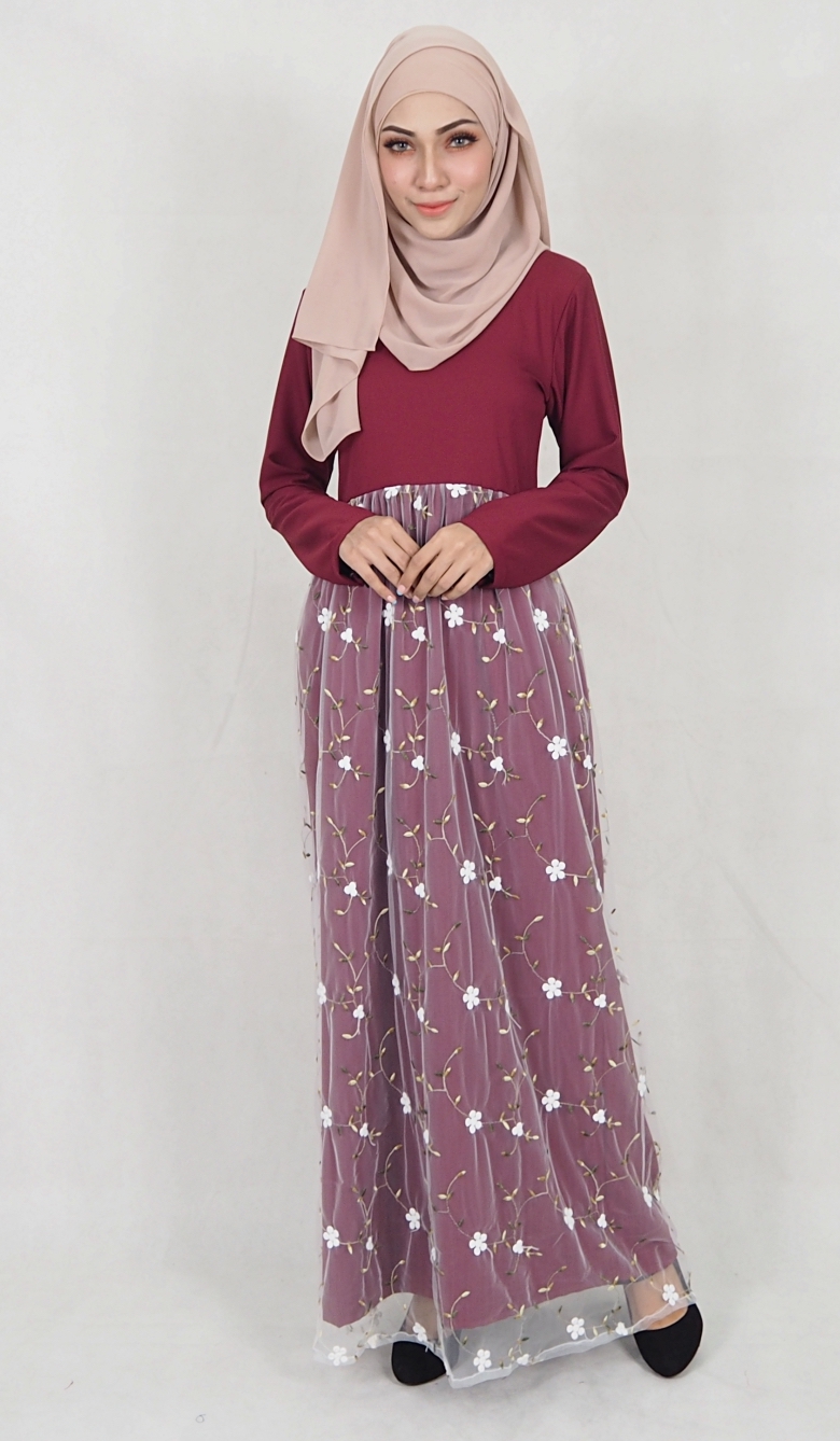 SW5065 Jubah (Plus Size) Maroon