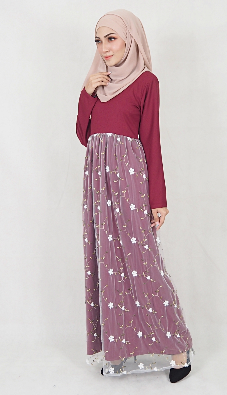 SW5065 Jubah (Plus Size) Maroon