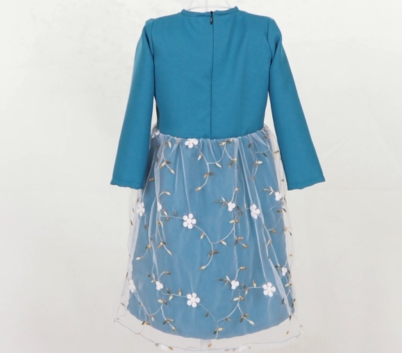 SW5066 KId's Dress Dark Green