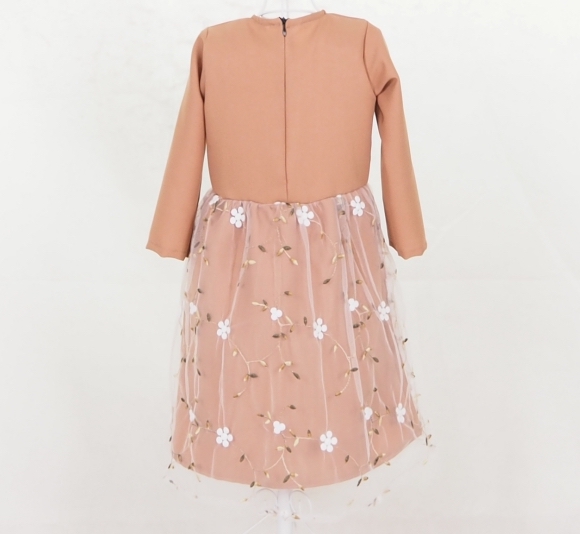 SW5067 Kid's Dress Dark Brown