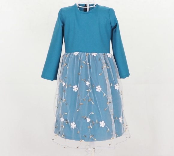 SW5067 Kid's Dress Dark Green