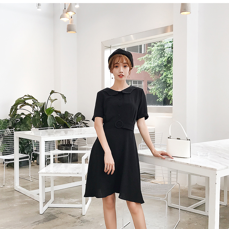 VW12356 Charming Collar Dress Black