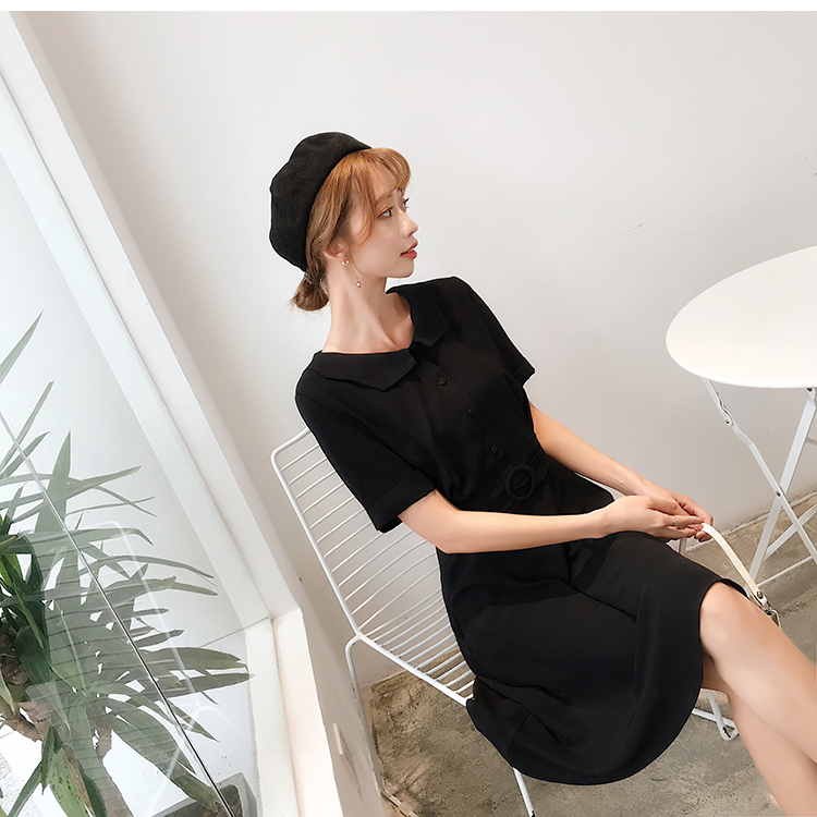 VW12356 Charming Collar Dress Black