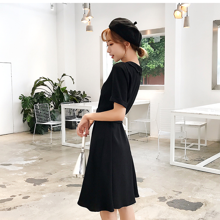 VW12356 Charming Collar Dress Black