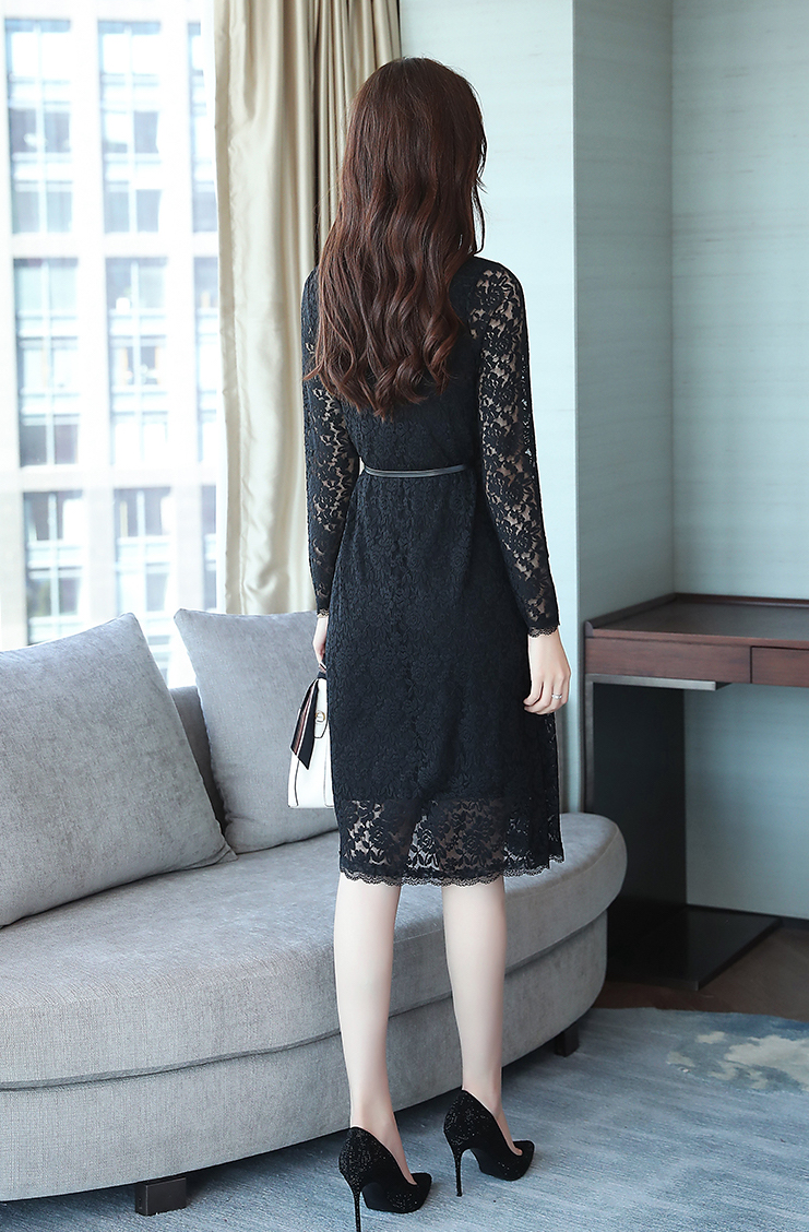GW2275 Classic Lace Dress Black