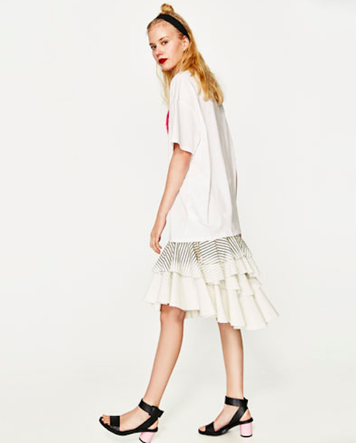BM71129 Love Shape Embroidery T-Shirt White