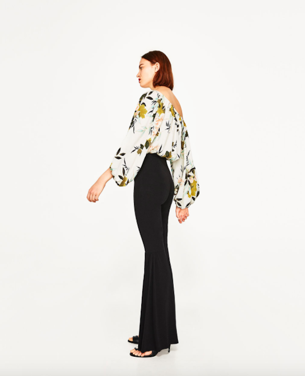 BM71132 Tropical Off-Shoulder Bodysuit As Picture