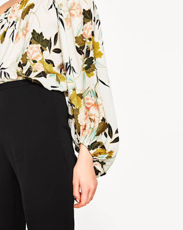 BM71132 Tropical Off-Shoulder Bodysuit As Picture