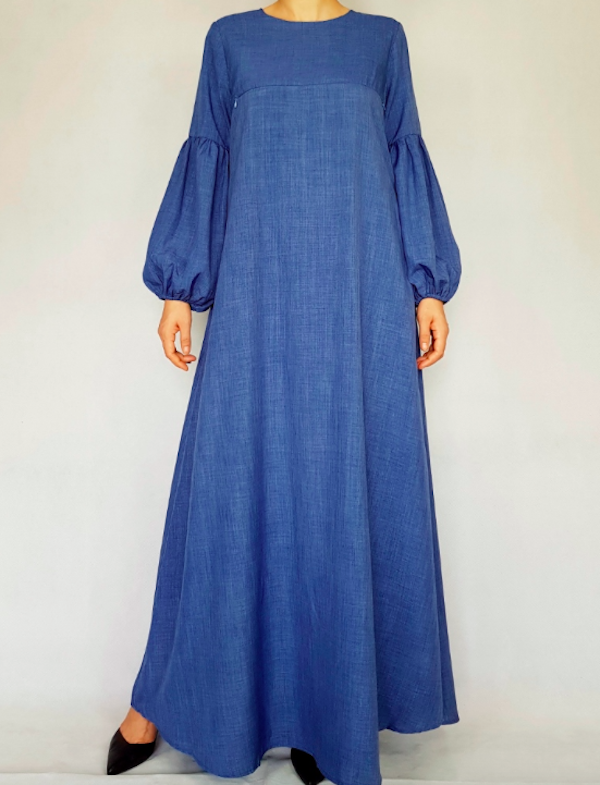 BM71135 Pretty Design Jubah Blue