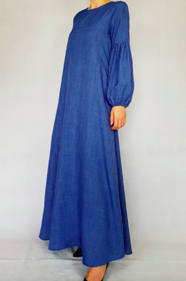 BM71135 Pretty Design Jubah Blue