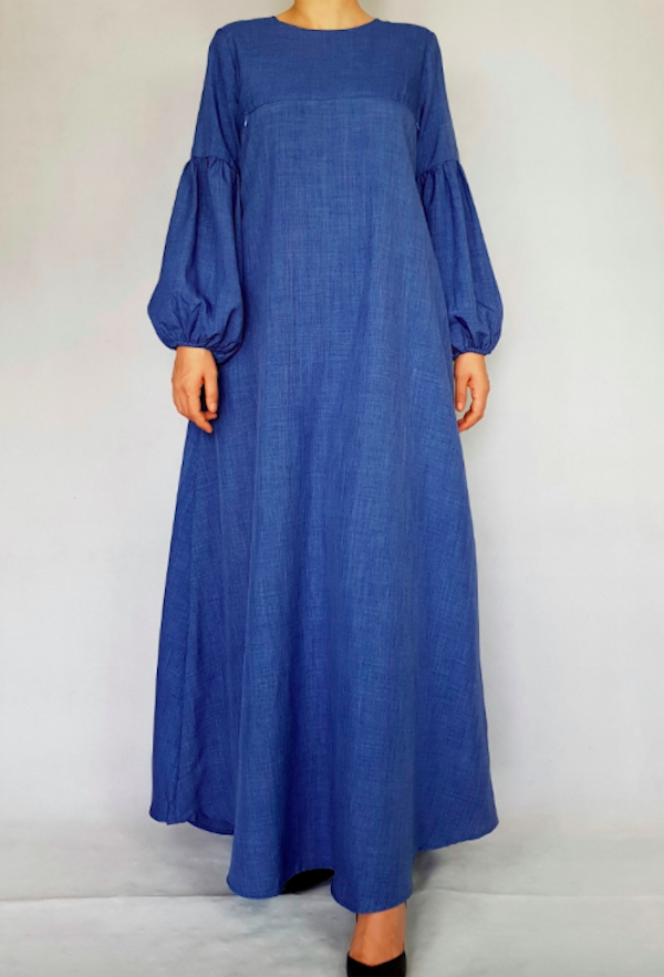 BM71135 Pretty Design Jubah Blue