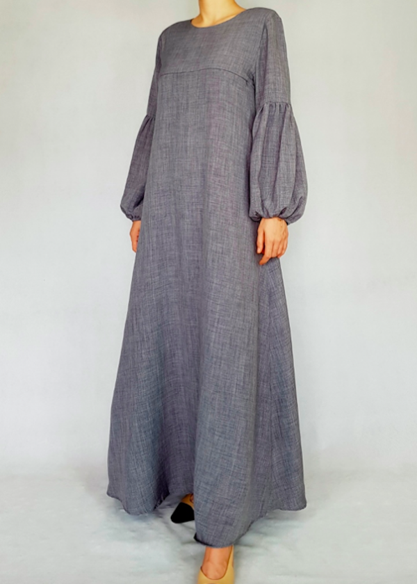 BM71135 Pretty Design Jubah Grey