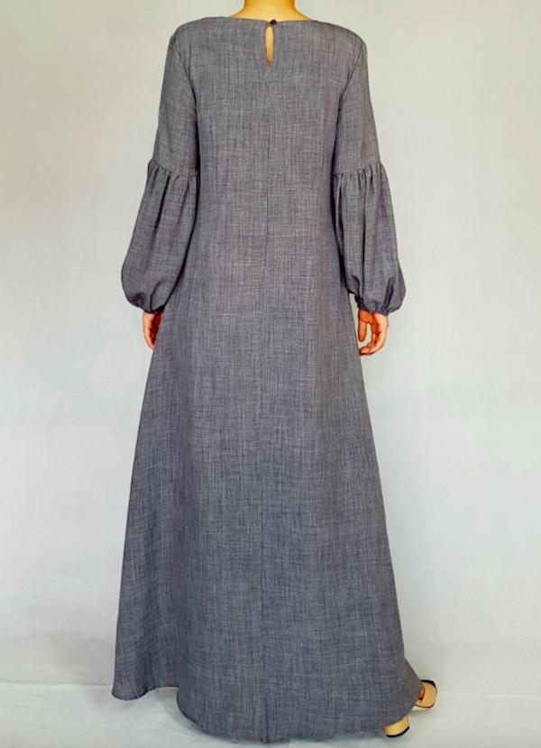 BM71135 Pretty Design Jubah Grey