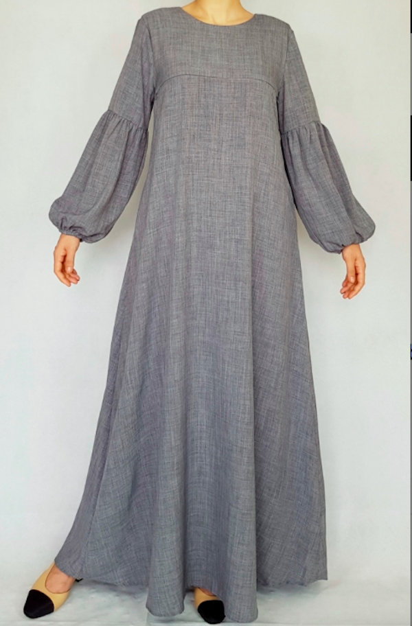 BM71135 Pretty Design Jubah Grey