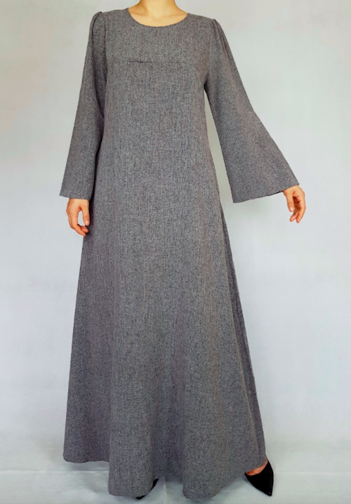 BM71136 Flare Sleeves Jubah Grey