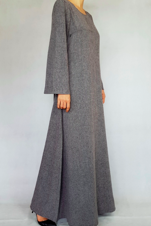 BM71136 Flare Sleeves Jubah Grey