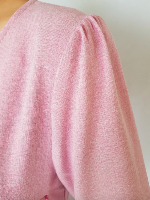 BM71136 Flare Sleeves Jubah Pink