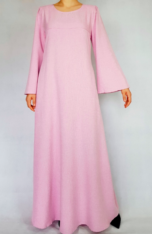 BM71136 Flare Sleeves Jubah Pink