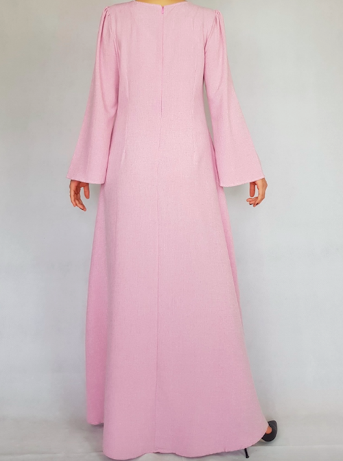 BM71136 Flare Sleeves Jubah Pink
