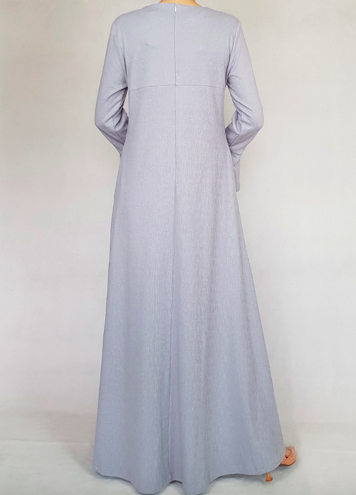 BM71137 Elegant Jubah Greyish Blue