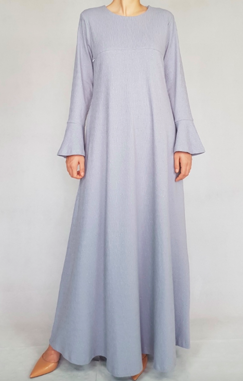 BM71137 Elegant Jubah Greyish Blue