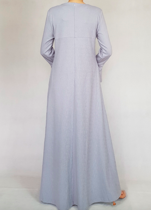 BM71137 Elegant Jubah Greyish Blue