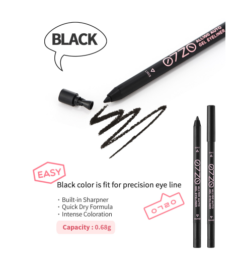 CW50052 All 100 Auto Gel Eyeliner Black