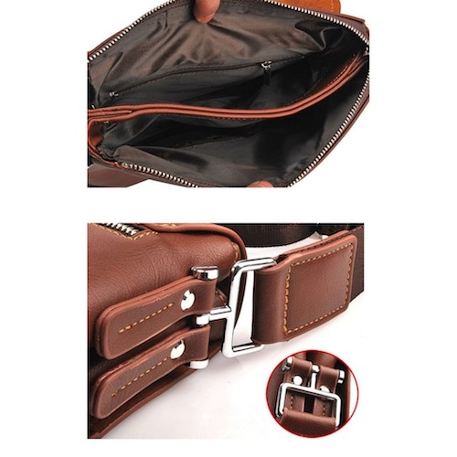 MK031 Men's Shoulder Bag Brown