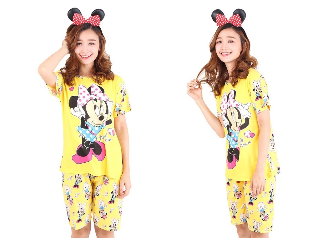 QA-471 Cute Cartoon Sleepwear Yellow Minnie